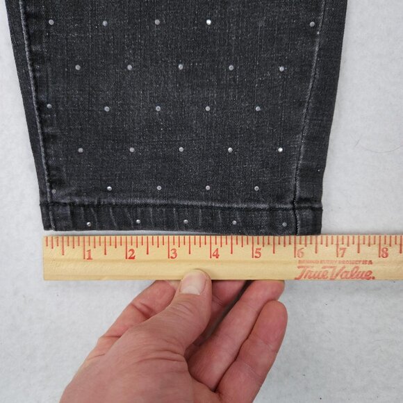 Rebecca Minkoff Jeans Womens 20W Washed Black Jeweled Skinny Plus Size Denim - Picture 6 of 12